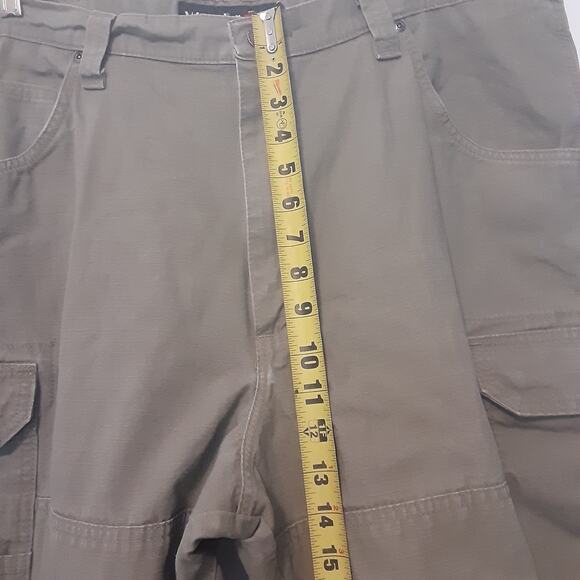 Wrangler RIGGS Workwear Mens 40x32 Canvas Double Front Knee Cargo Pants Brown - Picture 10 of 11